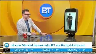 Hologram Howie beaming into another episode of Breakfast Television via Proto M2 tabletop technology
