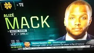 Alize Mack TE from Note Dame gets drafted by New Orleans Saints