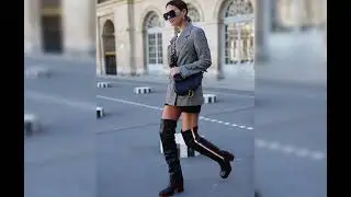 High-Shine Leather Long Boots Vs. Skirts Dresses & leggings Outfit ideas for girls #trendingfashion
