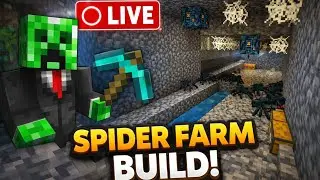 🔴 LIVE on MC Fleet | Spider Farm Build | Easy XP Farm