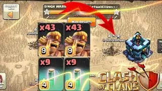 Th13 super barbarian   invisibility spell 3 stars attack strategy | Th13 most powerful attack