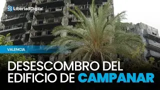 Empiezan a desescombrar el edificio incendiado de Campanar