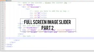 HTML Full Screen Image Slider part 2