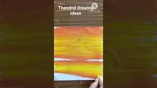 easy sunset silhouette drawing #drawings #satisfying