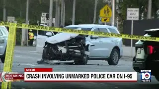 Unmarked MDSO vehicle involved in crash off I-95
