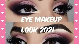Eid Eye makeup look 2021|Glittery eye makeup look|Matte colours❤