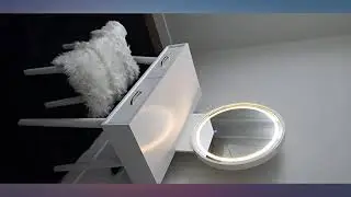 Vanity Table Set with Lighted LED Touch Screen Dimming Round Mirror,Makeup Dressing review