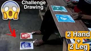 2 Hand + 2 Leg 😱 | Drawing using two hand and two leg