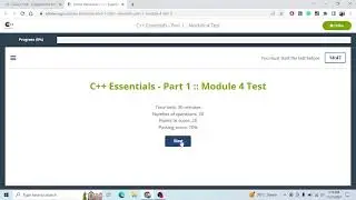 C++ Essentials (CPA) Module 1 Test 4 Answers