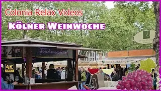 K&ouml;ln / Cologne Weinwoche / Weinfest 2024 auf dem Neumarkt Germany [4K] Walk