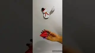 how to make Santa cap | foam craft | easy Christmas ornament | project craft | school craft #shorts