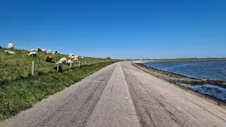 Texel op de fiets. Oudeschild naar Zandkes. hometrainer fahrrad virtual bike ride