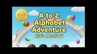 🌈 A to Z Alphabet Adventure | Kid’o Masti TV | 3D Cartoon Learning Song for Kids 🎶