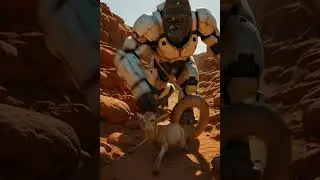 Shocking! Cyber Gorilla Rescues Goat from Giant Python 🐐🤖🐍