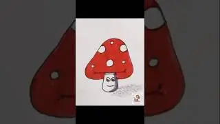 mushroom 🍄 || easy drawing  #mushroom #easy #drawing