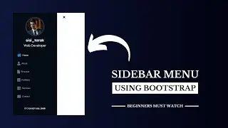 Responsive Sidebar Menu | Side Menu using Bootstrap | Bootstrap Tutorials in Telugu