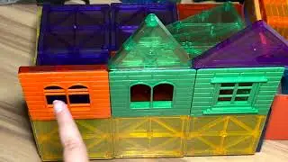 Magnetic Building Tiles, Magnet Building Set, Magnetic Blocks, 3D STEM Stacking Toys,