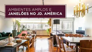 Apartamento com ambientes amplos e janel&otilde;es no Jardim Am&eacute;rica
