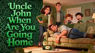 Uncle John Stayed Too Long 😂  Funny Irish Folk Song About Family Visits