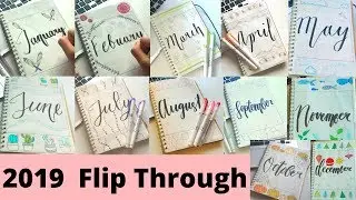 PLAN WITH ME | 2019 Flip Through Bullet Journal | All my spreads in 2019 | StudyWithKiki