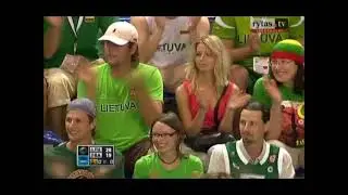 U18 EUROBASKET: 2009 semi-final - Lithuania vs France (Valanciunas 37 pts + 19 rebs + 4 blocks)