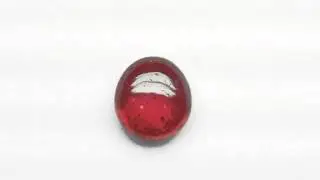 1.63-Carat Bright Pinkish Red Unheated Cabochon-Cut Winza Ruby