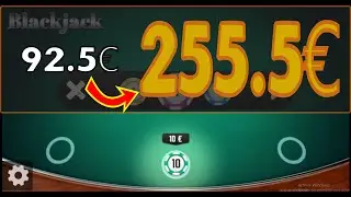 Blackjack GAMEVY 92.5&euro; to 255 in 2 minutes !