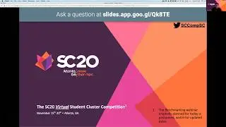 The SC20 Virtual Student Cluster Competition