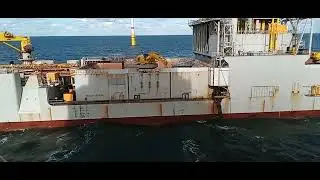 Rock dumping sub sea - Germany #offshore #offshorework #offshorelife #windturbine #renewableenergy