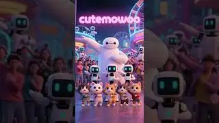 Cutemowoo: Futuristic Cats Dance with Baymax 🐱✨🤖🚀 #cutecat #catlovers #catdance #short #cutemowoo
