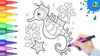 Coloring Pages Kids Seahorse I Fun Coloring Videos