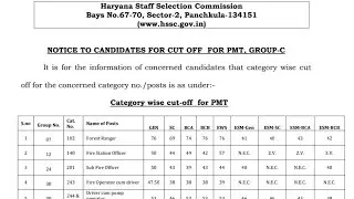 CET PMT Official Cut off जारी, Forest Ranger, Fire Operator Cum Driver, Warder, Deputy Ranger