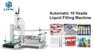 LTPK LT-DTPP10L 10 DIVING NOZZLES PERISTALTIC PUMP LIQUID FILLING MACHINE