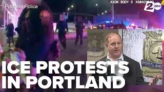 Protesters line up outside ICE facility in SE Portland; could what happened in LA happen here?