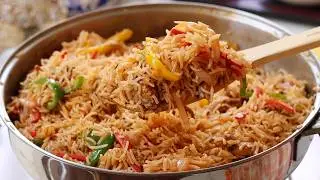 Easiest Chicken Rice 😍 Fajita Rice Perfect For Dinner