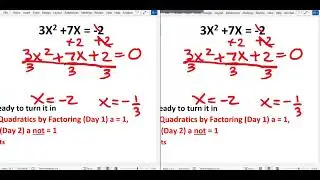 10/17/25 AR Warm Up, Assignment Solving Quadratics by Factoring (Day 2) a not = 1 #mrglee