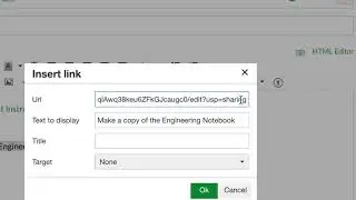 Adding Google links to Canvas assignment description as both view only and force a copy