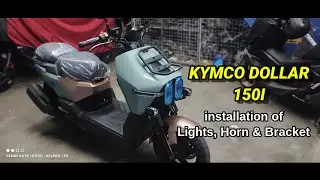 Kymco Dollar ginawan ng LED Bracket at Lights and horn installation.. syempre quality yan