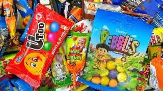 Sweet Pebbles chunky fruity jelly | yummy rainbow surprise candies, chocolates & lollipops ASMR