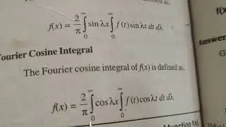 Fourier cosine and sine integral theorem
