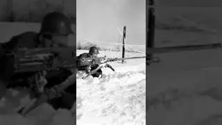 U.S. soldiers manned Cal. 50 machine gun in Ardennes, 1945. #ytshorts #ww2 #thankyouforyourservice