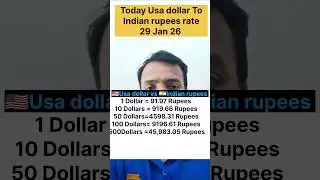 today dollar rate 29 Jan 26 / today dollar in India / dollar prices  #dollar #dollarrate #dollarize