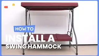 How to Install the 3 Seats Outdoor Swing Hammock with Tilt Canopy | OP3004 #costway #howto