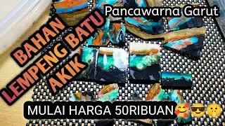 TERKINI !! BAHAN LEMPENGAN BATU AKIK PANCAWARNA GARUT ODIM ❗❗❗