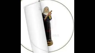 Statua Santa Rita 23 cm in resina colorata a mano, segno sobrio per la preghiera