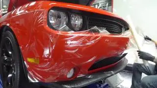 Paint Protection Film Raleigh Xpel   Dodge Challenger Red