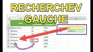 Excel - Effectuer une RECHERCHEV vers la gauche