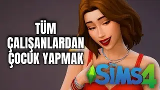 Eve Gelen Tüm Çalışanlardan Çocuk Yapabilir miyiz? 🤯👶 | The Sims 4 Baby Challenge