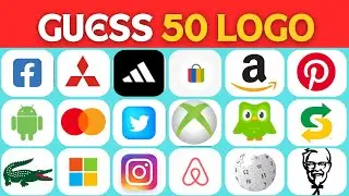 Guess the Logo in 5 Seconds | 50 Famous Logos | Logo Quiz 2025