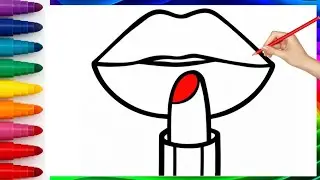 Easy Lips Drawing for Beginners | Learn to Color Beautiful Lips